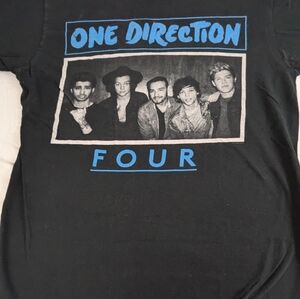 1D One Direction Four Black T-shirt